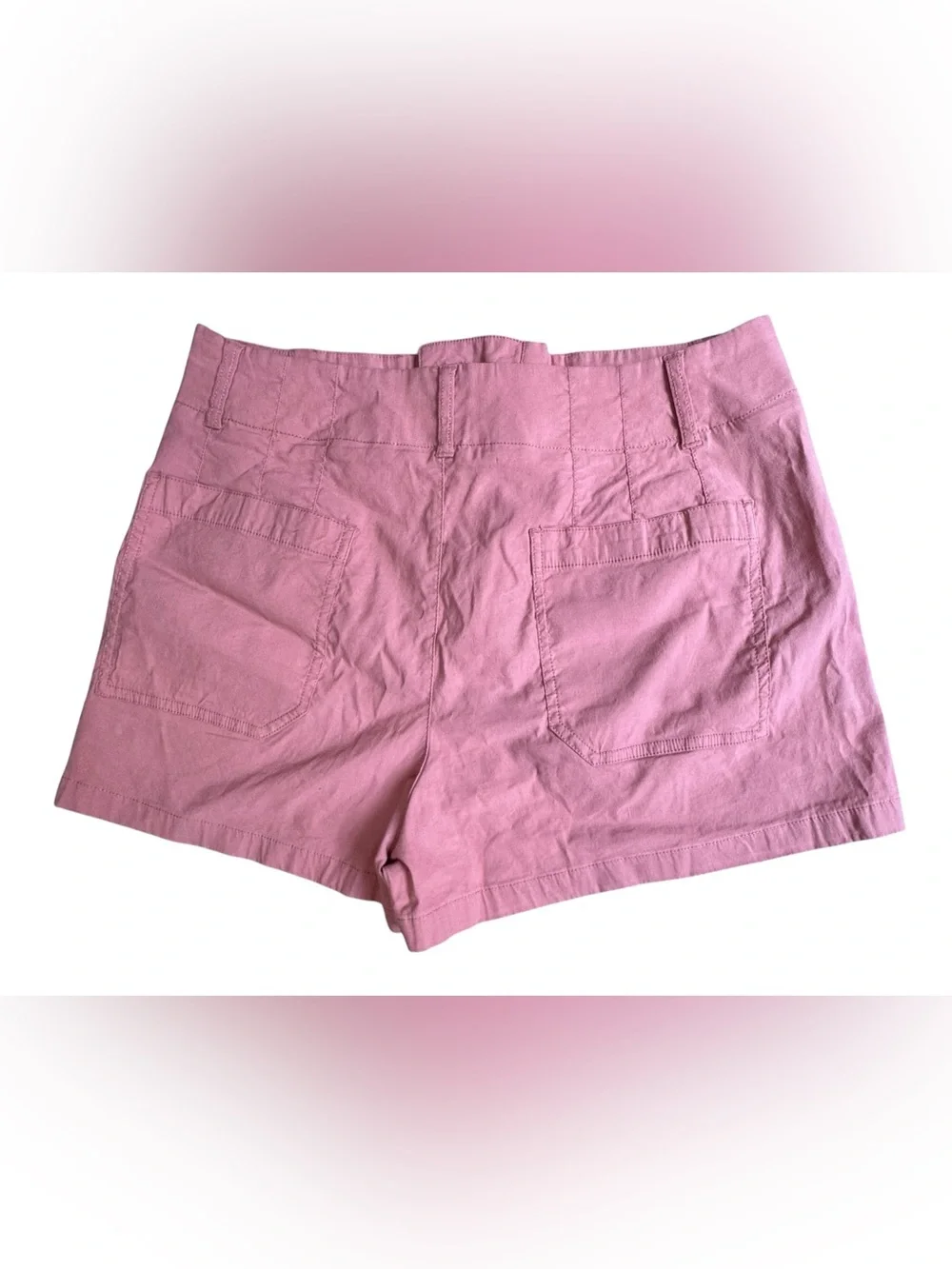 NWT Anthropologie Maeve Colette Pink Linen Blend Utility Shorts Size 32